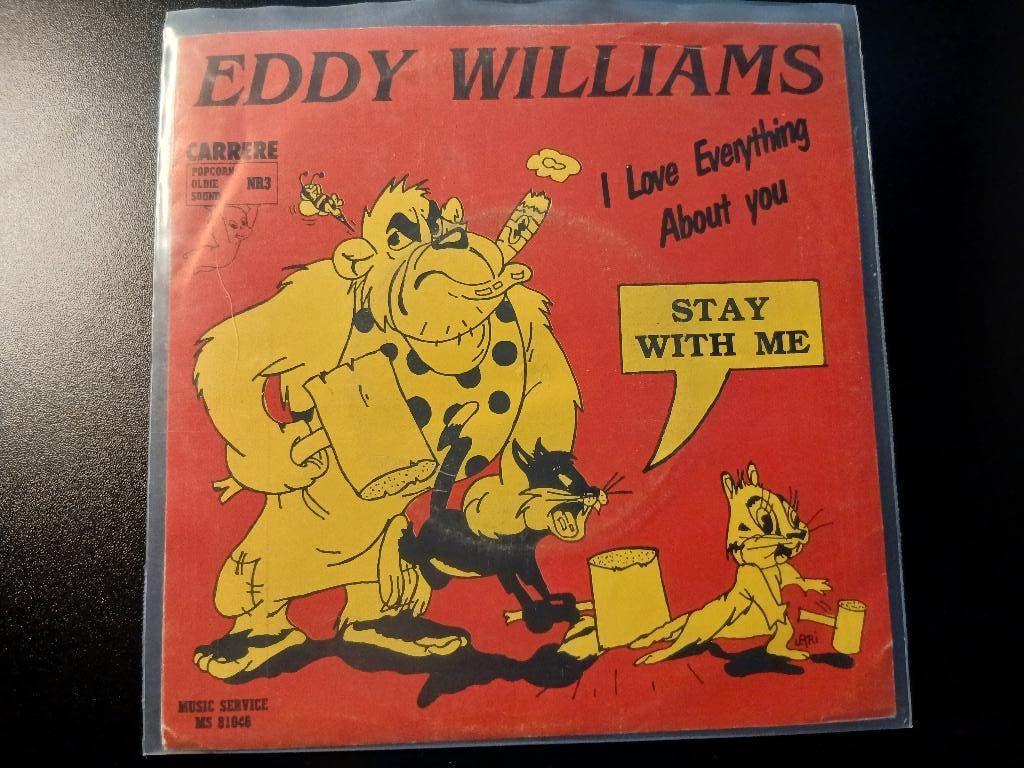 Eddy Williams ‎– Stay With Me '7 Popcorn Oldie, Single, Comme neuf, 7 pouces, R&B et Soul