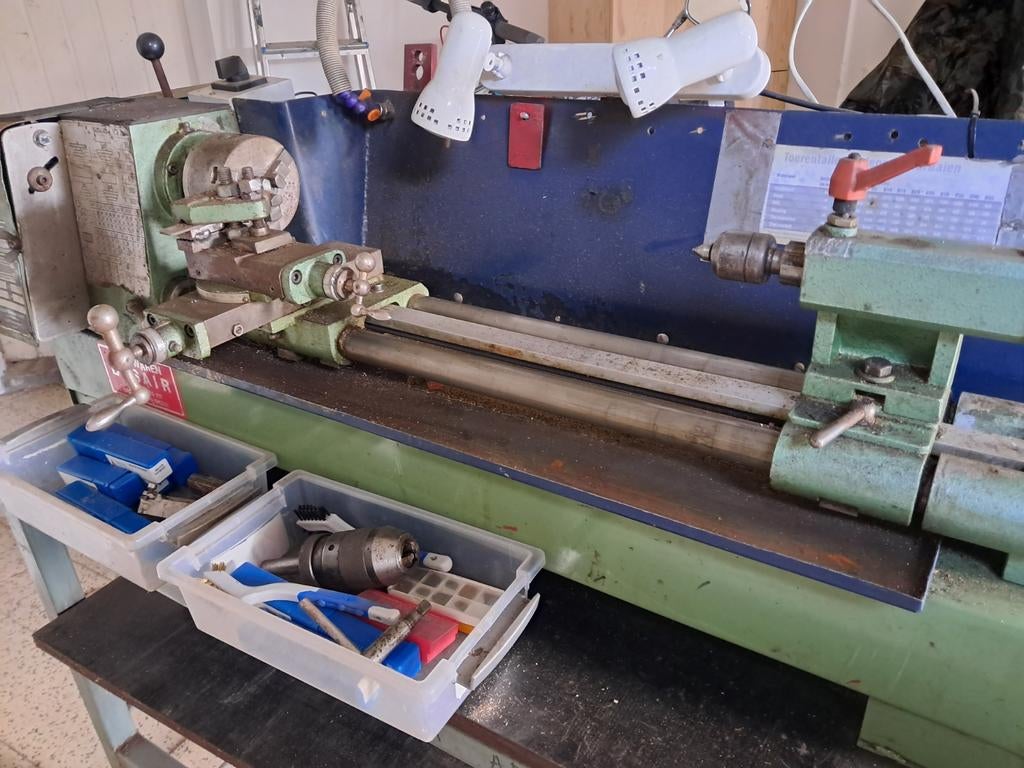 Metaaldraaibank en tools, Doe-het-zelf en Bouw, Draaibanken, Ophalen of Verzenden