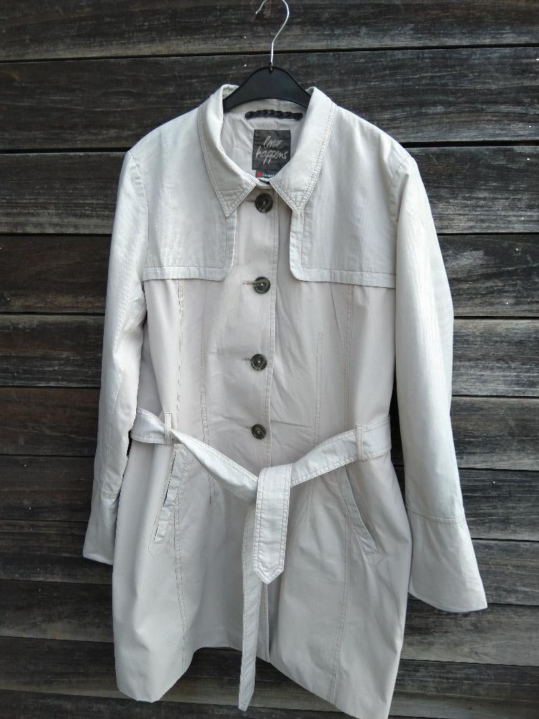 Nieuw : Beige Street One Trench Coat In Maat 44 Eur, 46 Fr., Neuf, Taille 46/48 (XL) ou plus grande, Enlèvement ou Envoi, Beige