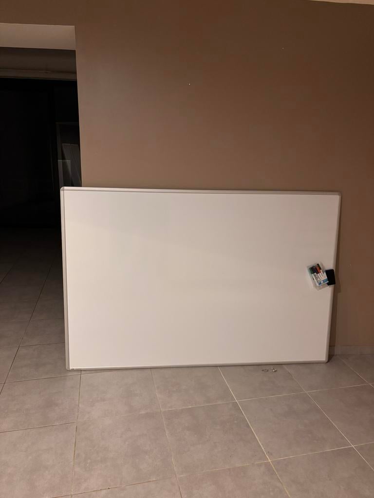 Whiteboard magnetisch 180x120cm + stiften en wisser, Divers, Tableaux noirs, Enlèvement, Comme neuf, Tableau blanc