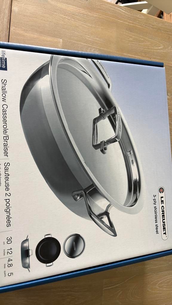 Nieuwe sauteuse pan Le Creuset, Huis en Inrichting, Keuken | Potten en Pannen, Ophalen, Nieuw