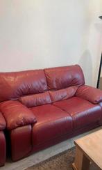 Bordeau leder zetels, Huis en Inrichting, Zetels | Zetels, Ophalen, Zo goed als nieuw