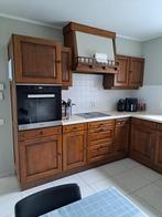 Volle eiken keuken met vaatwasser en vuur, Huis en Inrichting, Ophalen, Gebruikt, Bruin, Hout