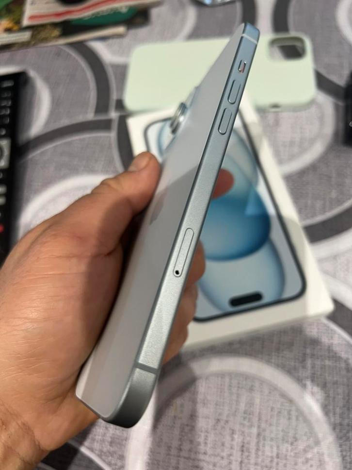 Iphone 15 plus 128 giga, Telecommunicatie, Mobiele telefoons | Hoesjes en Screenprotectors | Apple iPhone, Zo goed als nieuw, Ophalen of Verzenden