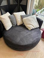 Fauteuil rond / love seat noir – 140 cm, Maison & Meubles, Enlèvement, Utilisé, Noir