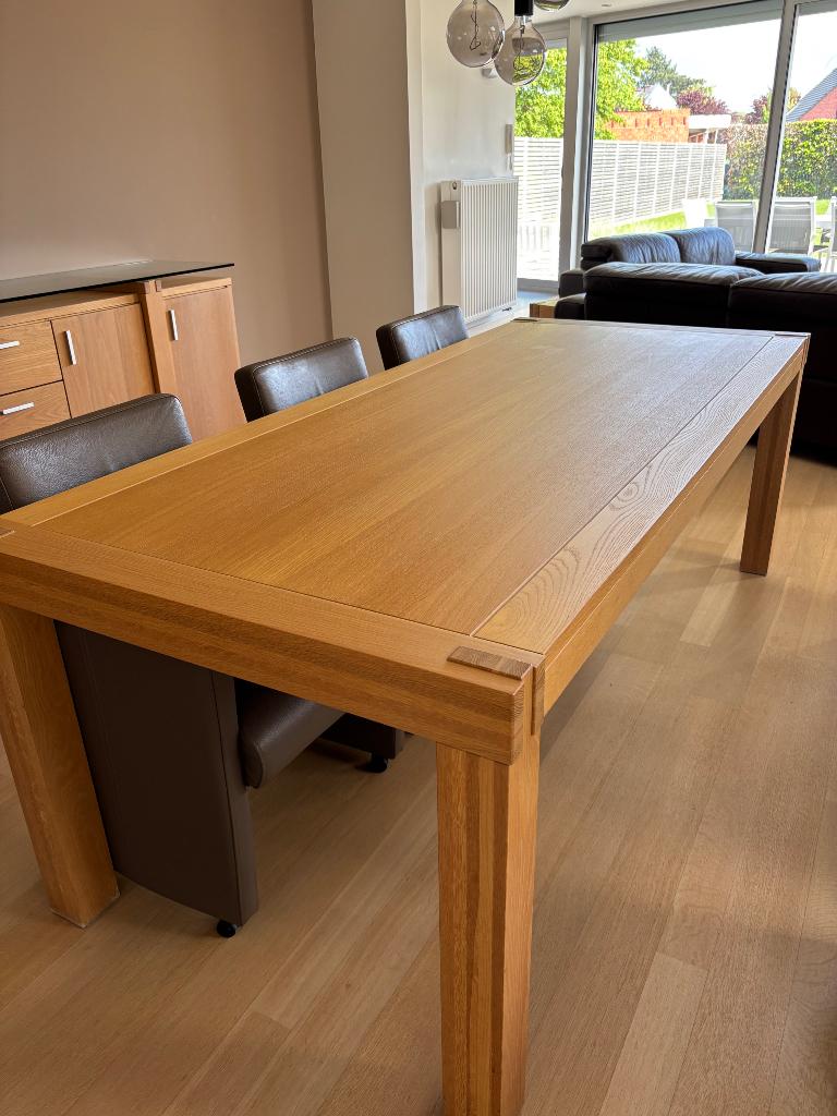 Eettafel, Huis en Inrichting, Tafels | Eettafels, Ophalen, 200 cm of meer, Zo goed als nieuw, Vijf personen of meer