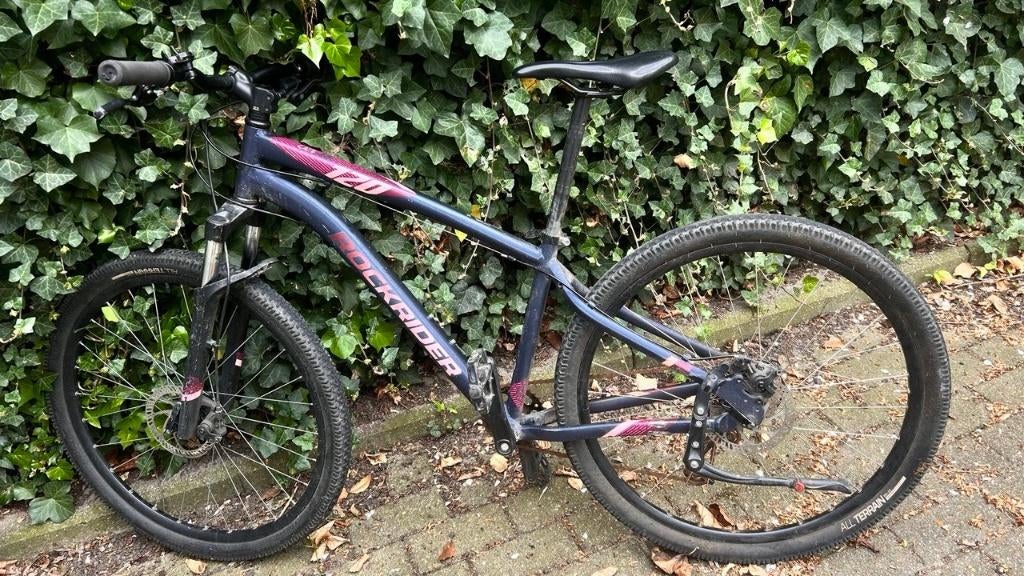 Rockrider mountainbike gebruikte staat Ideaal voor onderdele, Gebruikt, Versnellingen, 49 tot 53 cm, Schijfrem