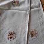 Nappe rectangulaire en coton brodé vintage, Maison & Meubles, Enlèvement ou Envoi