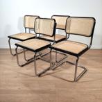 Set van 4 vintage zwarte Cesca Stoelen, Huis en Inrichting, Ophalen, Gebruikt, Vintage, Vier