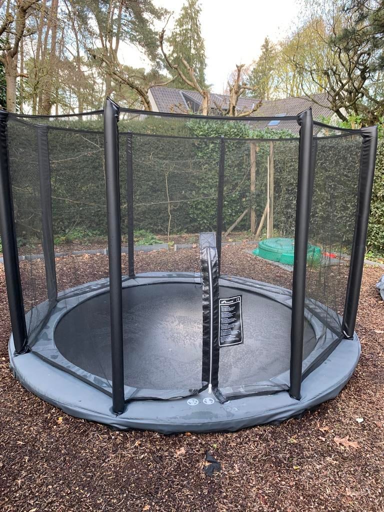 Akrobat trampoline (3 m)  in ground met beveiligingsnet, Ophalen, Gebruikt
