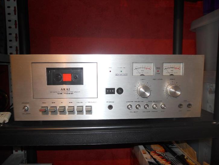 Cassettedeck, Audio, Tv en Foto, Cassettedecks, Enkel, Akai, Auto-reverse, Tiptoetsen, High speed dubbing, Ophalen