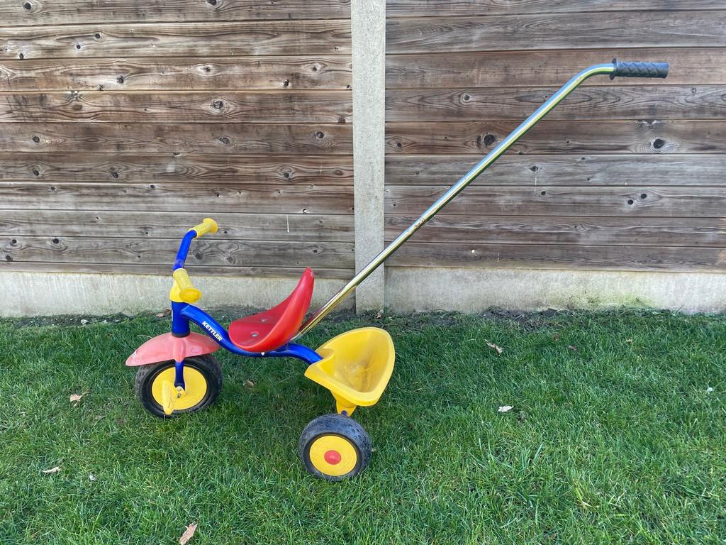 Driewieler Kettler met duwstang, Ophalen, Gebruikt, Kettler, Duwstang