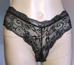 slip zwart kant met mooie achterkant Hunkemoller S, Enlèvement ou Envoi, Noir, Slip