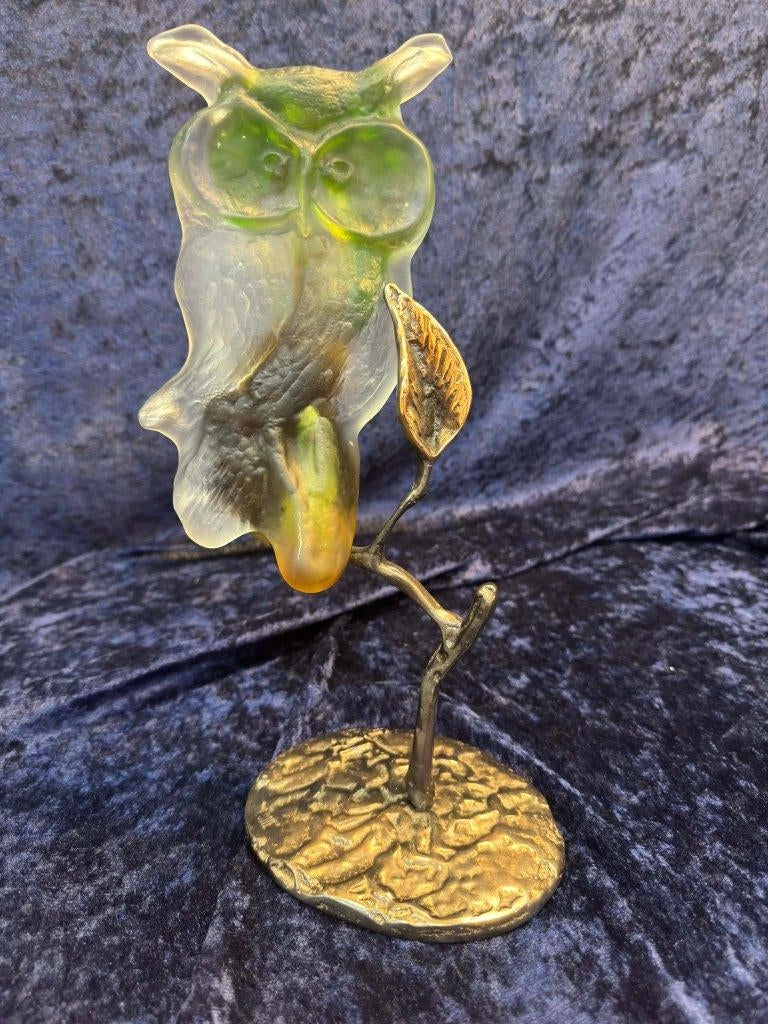 sculpture Yves Lohé Bronze et pâte de verre, Antiek en Kunst, Kunst | Beelden en Houtsnijwerken, Ophalen of Verzenden