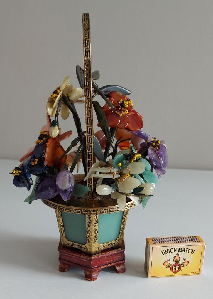 Chinese gebeeldhouwde stenen bonsai boom, Antiek en Kunst, Kunst | Designobjecten, Ophalen of Verzenden