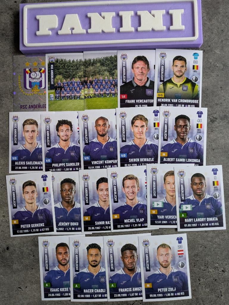 PANINI ANDERLECHT STICKERS FOOTBALL 2019/20 J.  DOKU voetbal, Verzenden, Nieuw