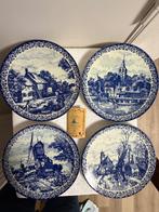 Assiettes murales bleues de Delft - Les 4 saisons, Antiquités & Art, Enlèvement ou Envoi