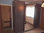 Garde robe noire portes coulissantes avec miroir, Maison & Meubles, 200 cm ou plus, Enlèvement, Utilisé, 200 cm ou plus