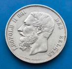 5 Francs.  1876   Leopold ll, Zilver, Ophalen of Verzenden, Zilver, Losse munt