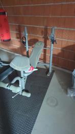 Halterbank met barsteun, Sport en Fitness, Fitnessapparatuur, Ophalen, Zo goed als nieuw, Ligfiets