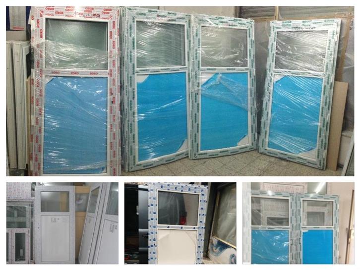 Witte PVC-deur met handgreep inbegrepen, Doe-het-zelf en Bouw, Deuren en Vliegenramen, Nieuw, Glas, Hout, Metaal, Schuifdeur, Vouwdeur