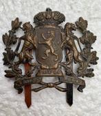 Kenteken, Sjako badge Belgisch CONGO, (Vr op Tropenhelm) Zg, Ophalen of Verzenden, Landmacht, Embleem of Badge