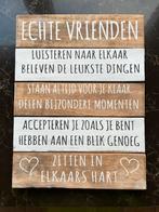 Houten tekstbord, Huis en Inrichting, Woonaccessoires | Tekstborden en Spreuken, Ophalen, Zo goed als nieuw