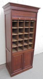 Mooie rolluikkast vakkenkast archiefkast wijn, Antiek en Kunst, Ophalen of Verzenden