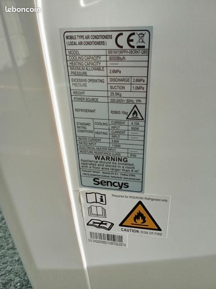 mobiele airconditioning, Elektronische apparatuur, Airco's, Zo goed als nieuw, Mobiele airco, Minder dan 60 m³, 3 snelheden of meer
