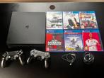 Playstation 4 slim - 2 controlers - 6 games, Games en Spelcomputers, Met 2 controllers, Ophalen of Verzenden, Slim, 500 GB