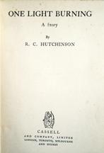 One Light Burning - 1935 - R.C. Hutchinson (1907-1975), Gelezen, Europa overig, Verzenden, R.C. Hutchinson