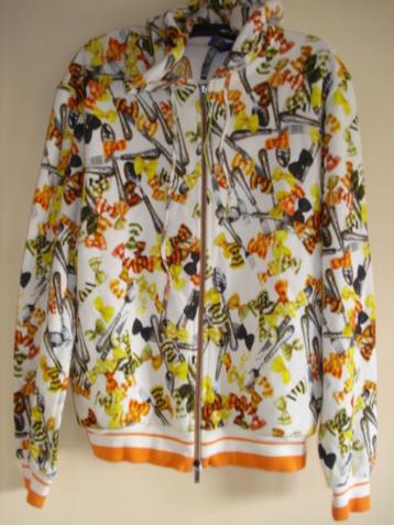Etro hoodie sweatvest Medium wit oranje geel zilvergrijs beschikbaar voor biedingen