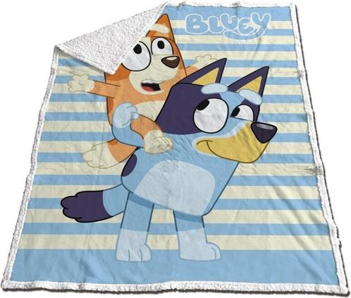 Bluey Fleece Deken Sherpa - Bluey en Bingo, Kinderen en Baby's, Kinderkamer | Beddengoed, Nieuw, Deken of Dekbed, Blauw, Jongetje of Meisje