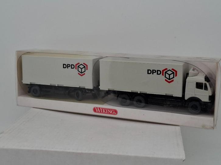 DPD koerier Mercedes vrachtwagen - Wiking 1/87, Hobby en Vrije tijd, Modelauto's | 1:87, Zo goed als nieuw, Bus of Vrachtwagen