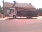 Mercedes atego kippper met kraan en grijper, Auto's, Vrachtwagens, Stof, Zwart, Wit, Mercedes-Benz