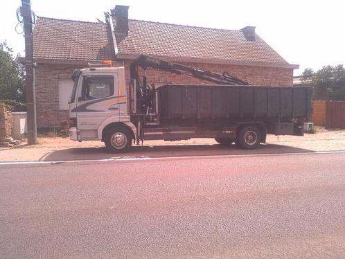 Mercedes atego kippper met kraan en grijper, Auto's, Vrachtwagens, Particulier, Mercedes-Benz, Diesel, 2 deurs, Handgeschakeld