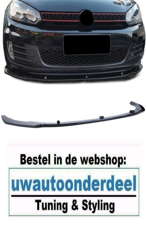 Spoiler Voorspoiler glans Zwart Geschikt Voor Vw Golf 6 GTI, Auto diversen, Tuning en Styling, Verzenden