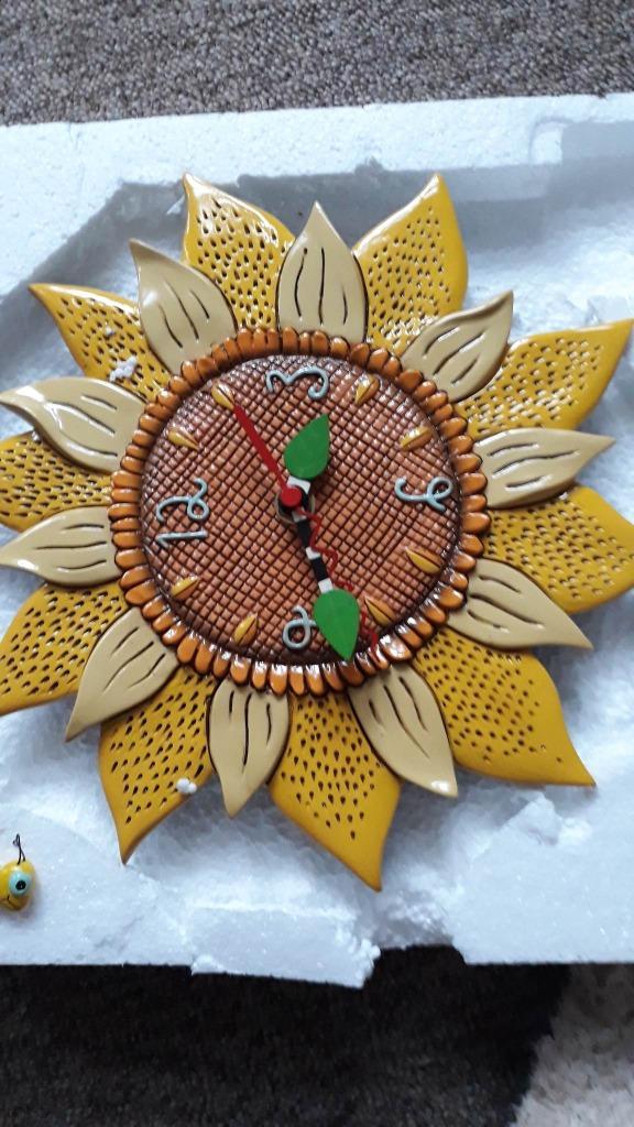 magnifique horloge tournesol abeille allen designs neuve, Antiquités & Art, Antiquités | Horloges, Enlèvement ou Envoi