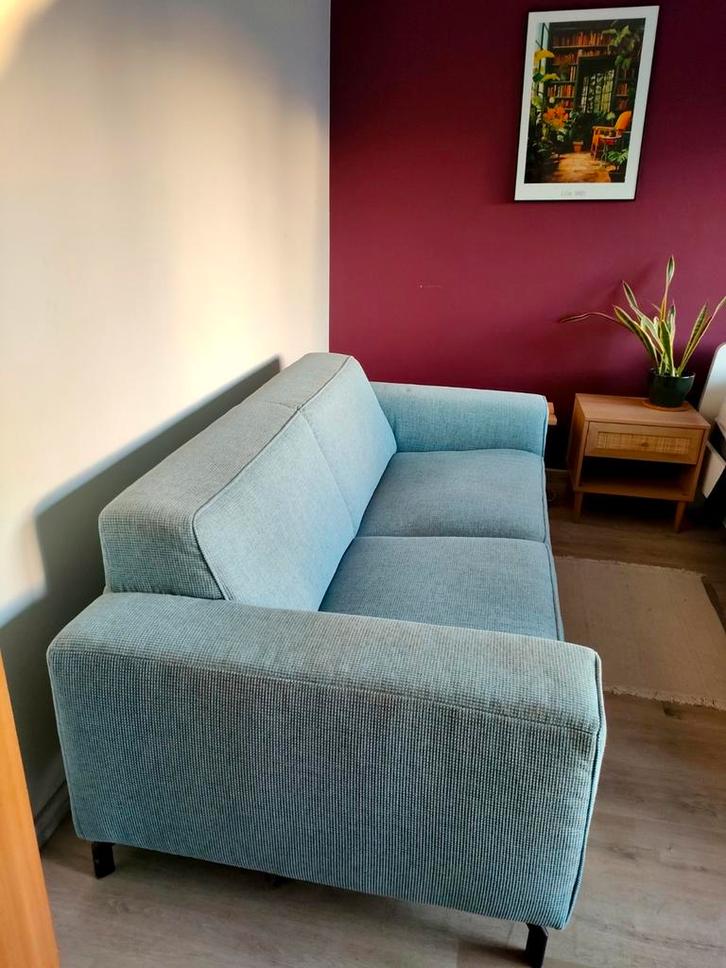 Lichtblauwe 2-zit zetel, Huis en Inrichting, Zetels | Zetels, Gebruikt, Ophalen