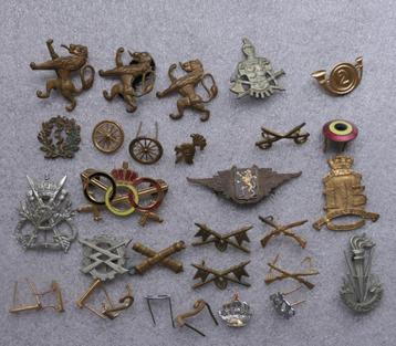 Lot insignes militaires belges, Enlèvement ou Envoi, Autres, Emblème ou Badge