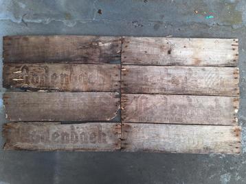 8x Rodenbach plankjes van houten kratten jaren 50/60
