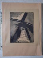 Ets Lieve Peeters "Lyrisch abstracte compositie" uit 2001, Antiek en Kunst, Kunst | Etsen en Gravures, Ophalen of Verzenden