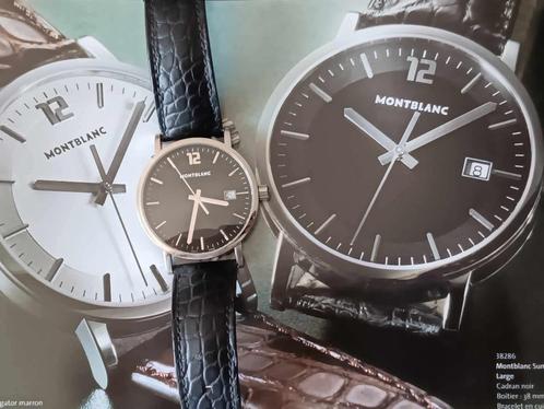 Montblanc Summit Black Dial Quartz Men's Watch 7093 39 mm, Handtassen en Accessoires, Horloges | Heren, Zo goed als nieuw, Polshorloge