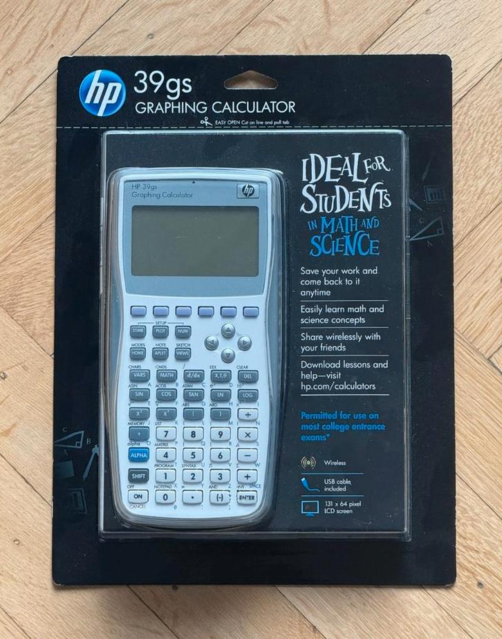 Grafische Hewlett Packard HP39GS rekenmachine + accessoires, Diversen, Rekenmachines, Nieuw, Grafische rekenmachine, Ophalen of Verzenden
