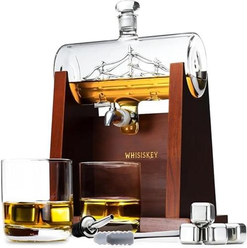 Whisky karaf zeilschip SNELLE GRATIS LEVERING, Antiek en Kunst, Antiek | Glaswerk en Kristal, Verzenden