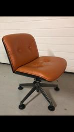 ICO PARISI 1960 chaise de bureau réglable cuir camel, Maison & Meubles, Chaises de bureau, Comme neuf, Noir, Chaise de bureau