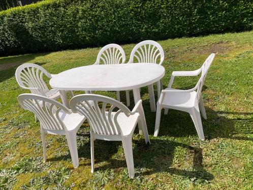 6 stoelen - eventueel met tafel, Tuin en Terras, Tuinsets en Loungesets, Tuinset, Kunststof, Ophalen