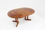 Vintage Deense ronde uitschuifbare eettafel tafel massief te, Ophalen