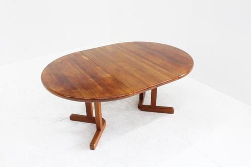 Vintage Deense ronde uitschuifbare eettafel tafel massief te, Antiek en Kunst, Antiek | Meubels | Tafels, Ophalen