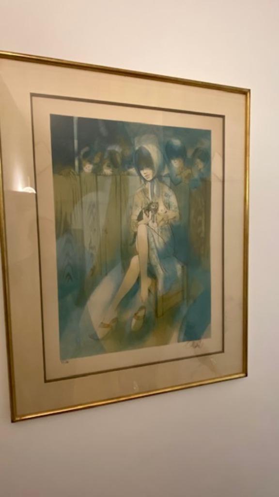 Lithographie originale signée numérotée artiste JB Valadié, Antiek en Kunst, Kunst | Litho's en Zeefdrukken, Ophalen